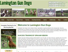 Tablet Screenshot of lamingtongundogs.co.uk